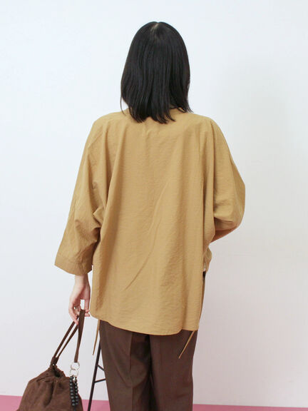 裾ドロストドルマンブラウス(チャコールグレー/ベージュ/キャメル)|Samansa Mos2 blue(サマンサモスモス ブルー)通販