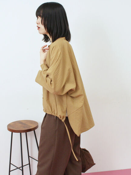 裾ドロストドルマンブラウス(チャコールグレー/ベージュ/キャメル)|Samansa Mos2 blue(サマンサモスモス ブルー)通販