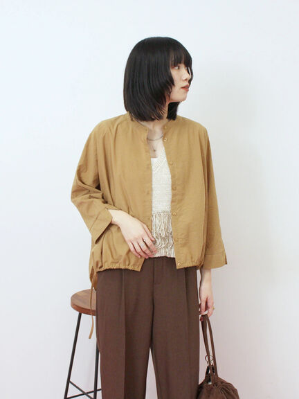 裾ドロストドルマンブラウス(チャコールグレー/ベージュ/キャメル)|Samansa Mos2 blue(サマンサモスモス ブルー)通販