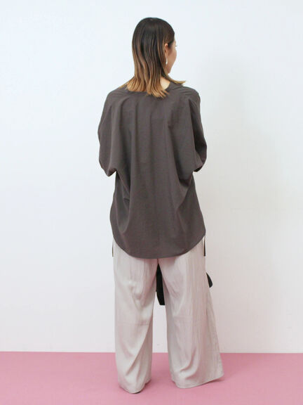 裾ドロストドルマンブラウス(チャコールグレー/ベージュ/キャメル)|Samansa Mos2 blue(サマンサモスモス ブルー)通販