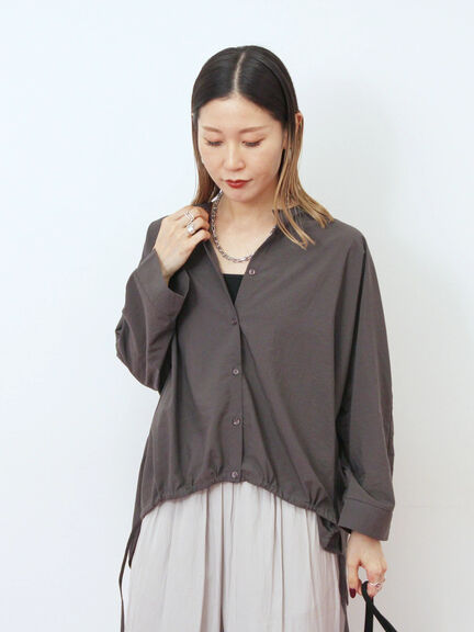 裾ドロストドルマンブラウス(チャコールグレー/ベージュ/キャメル)|Samansa Mos2 blue(サマンサモスモス ブルー)通販