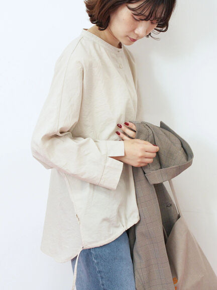 裾ドロストドルマンブラウス(チャコールグレー/ベージュ/キャメル)|Samansa Mos2 blue(サマンサモスモス ブルー)通販