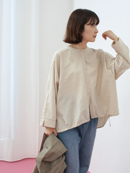 裾ドロストドルマンブラウス(チャコールグレー/ベージュ/キャメル)|Samansa Mos2 blue(サマンサモスモス ブルー)通販