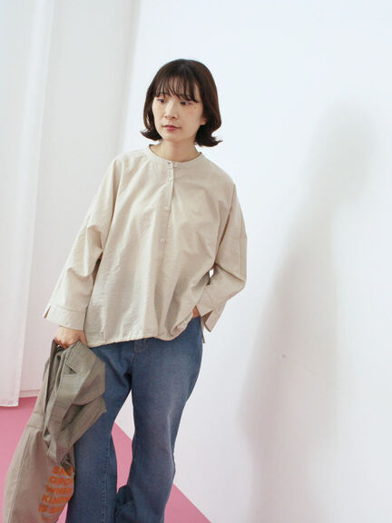 裾ドロストドルマンブラウス(チャコールグレー/ベージュ/キャメル)|Samansa Mos2 blue(サマンサモスモス ブルー)通販