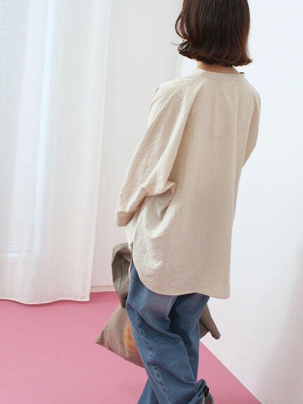 裾ドロストドルマンブラウス(チャコールグレー/ベージュ/キャメル)|Samansa Mos2 blue(サマンサモスモス ブルー)通販