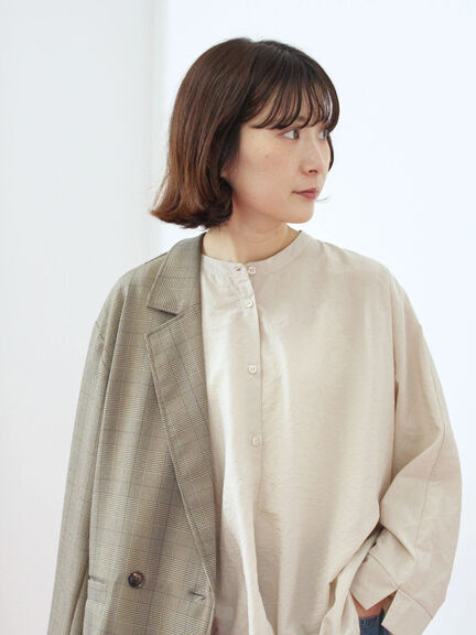 裾ドロストドルマンブラウス(チャコールグレー/ベージュ/キャメル)|Samansa Mos2 blue(サマンサモスモス ブルー)通販