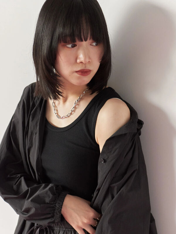 ◎リブタンク(オフホワイト/ブラック)|Samansa Mos2 blue(サマンサモスモス ブルー)通販