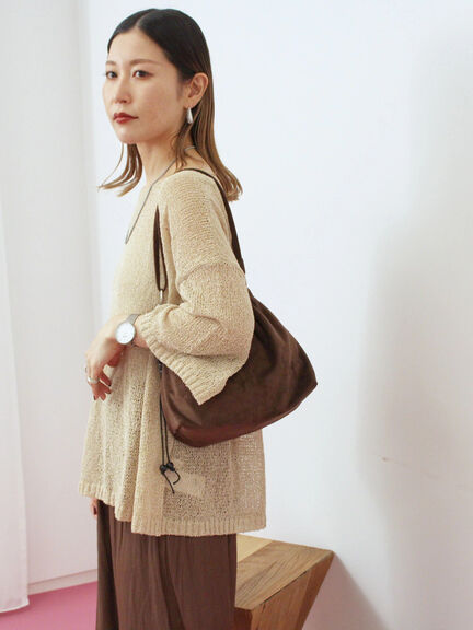 ◎7分袖シアーニット(チャコールグレー/ブラック/ベージュ)|Samansa Mos2 blue(サマンサモスモス ブルー)通販