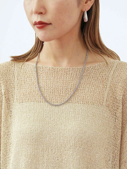 ◎7分袖シアーニット(チャコールグレー/ブラック/ベージュ)|Samansa Mos2 blue(サマンサモスモス ブルー)通販