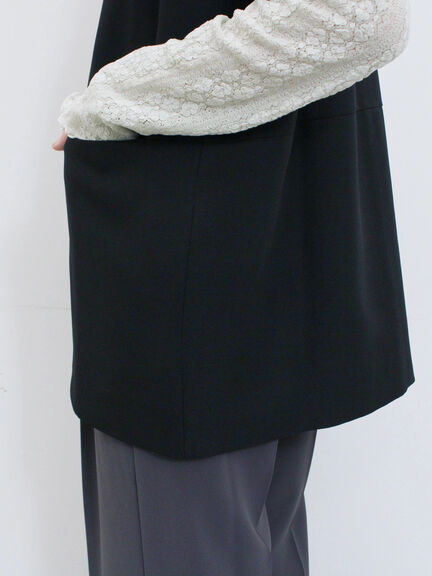 ◎ノーカラージレ(ブラック/ベージュ)|Samansa Mos2 blue(サマンサモスモス ブルー)通販