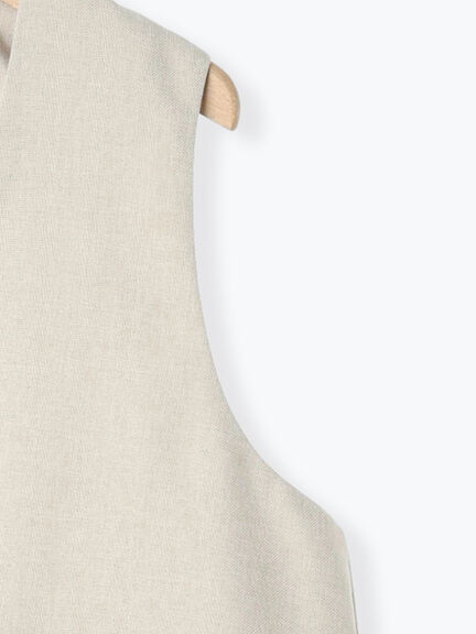 ◎ノーカラージレ(ブラック/ベージュ)|Samansa Mos2 blue(サマンサモスモス ブルー)通販