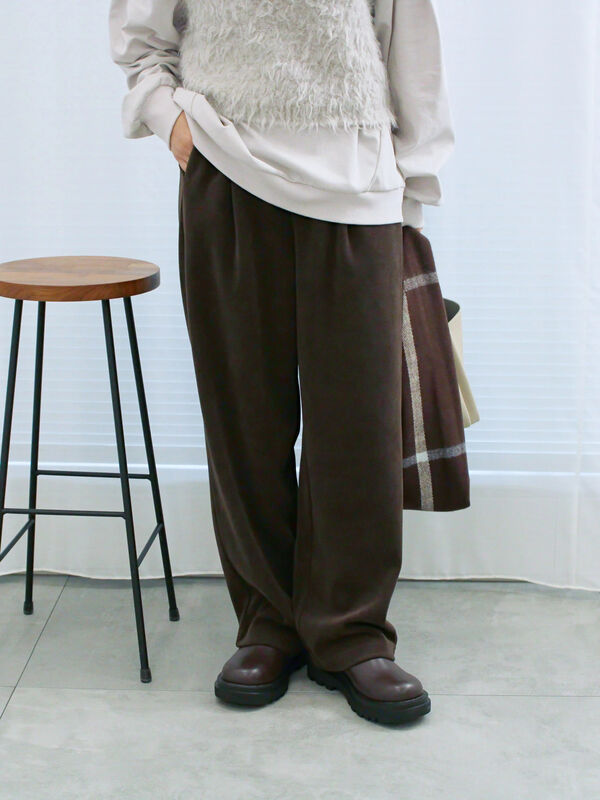 カットコールストレートパンツ(ブラウン)|Samansa Mos2 blue(サマンサモスモス ブルー)通販