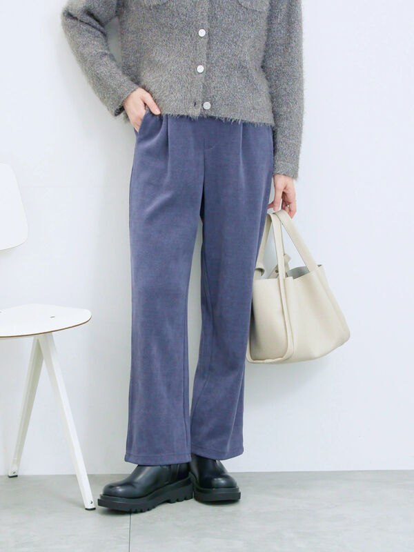 カットコールストレートパンツ(パープル)|Samansa Mos2 blue(サマンサモスモス ブルー)通販