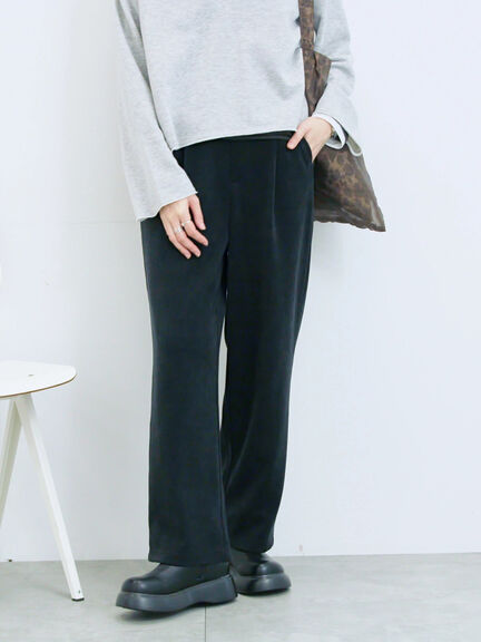 カットコールストレートパンツ(グレー/ブラック/ブラウン/パープル)|Samansa Mos2 blue(サマンサモスモス ブルー)通販