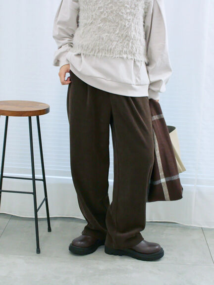 カットコールストレートパンツ(グレー/ブラック/ブラウン/パープル)|Samansa Mos2 blue(サマンサモスモス ブルー)通販