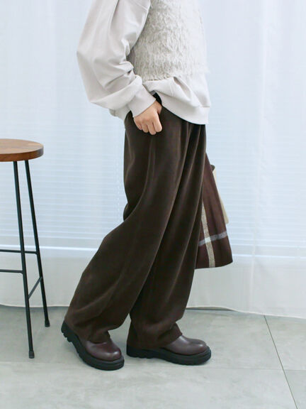 カットコールストレートパンツ(グレー/ブラック/ブラウン/パープル)|Samansa Mos2 blue(サマンサモスモス ブルー)通販