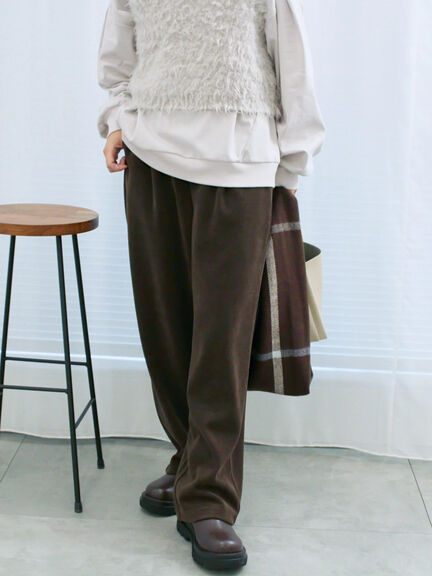 カットコールストレートパンツ(グレー/ブラック/ブラウン/パープル)|Samansa Mos2 blue(サマンサモスモス ブルー)通販