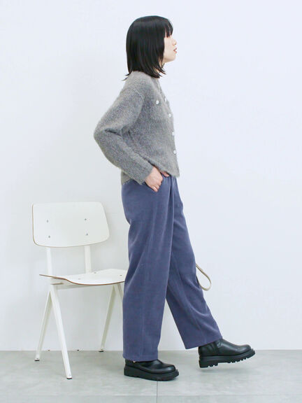 カットコールストレートパンツ(グレー/ブラック/ブラウン/パープル)|Samansa Mos2 blue(サマンサモスモス ブルー)通販