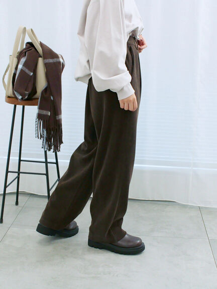 カットコールストレートパンツ(グレー/ブラック/ブラウン/パープル)|Samansa Mos2 blue(サマンサモスモス ブルー)通販