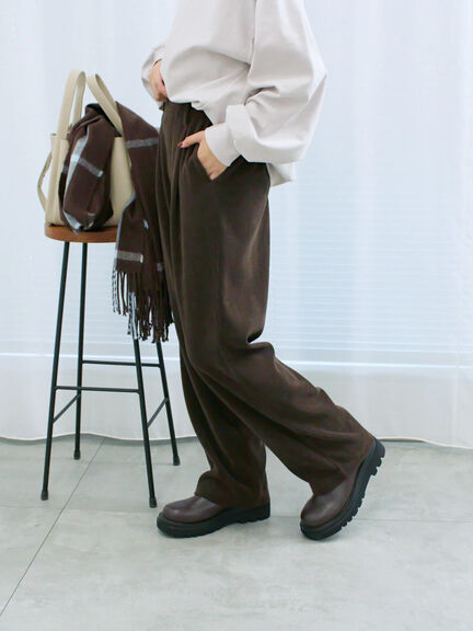 カットコールストレートパンツ(グレー/ブラック/ブラウン/パープル)|Samansa Mos2 blue(サマンサモスモス ブルー)通販