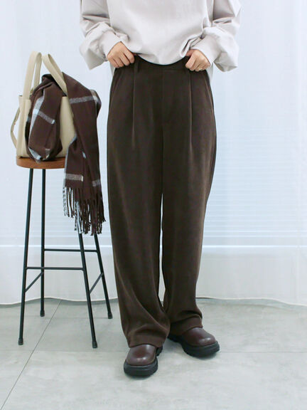 カットコールストレートパンツ(グレー/ブラック/ブラウン/パープル)|Samansa Mos2 blue(サマンサモスモス ブルー)通販