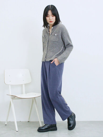 カットコールストレートパンツ(グレー/ブラック/ブラウン/パープル)|Samansa Mos2 blue(サマンサモスモス ブルー)通販
