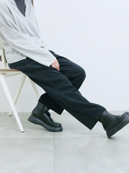 カットコールストレートパンツ(グレー/ブラック/ブラウン/パープル)|Samansa Mos2 blue(サマンサモスモス ブルー)通販