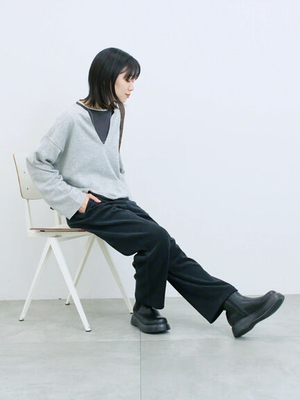 カットコールストレートパンツ(グレー/ブラック/ブラウン/パープル)|Samansa Mos2 blue(サマンサモスモス ブルー)通販