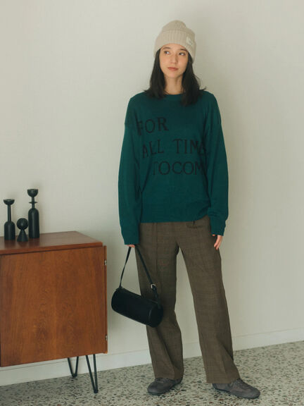 カチオン染めチェックパンツ(グレー/ベージュ/ブラウン/ネイビー)|Samansa Mos2 blue(サマンサモスモス ブルー)通販