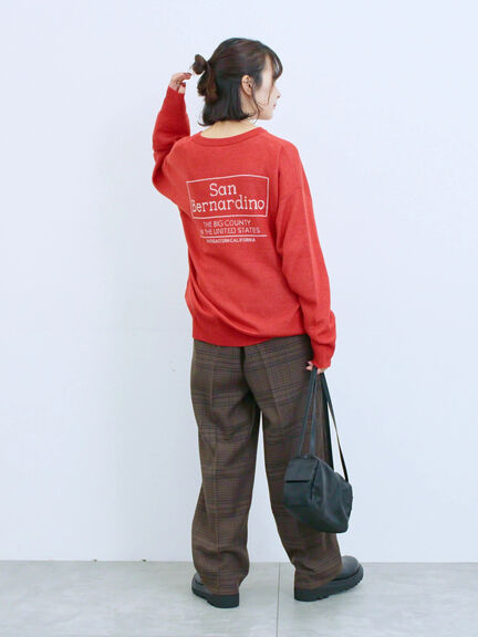 カチオン染めチェックパンツ(グレー/ベージュ/ブラウン/ネイビー)|Samansa Mos2 blue(サマンサモスモス ブルー)通販