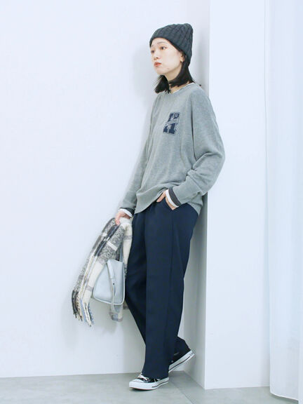 カチオン染めチェックパンツ(グレー/ベージュ/ブラウン/ネイビー)|Samansa Mos2 blue(サマンサモスモス ブルー)通販