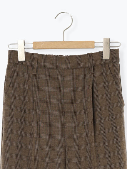 カチオン染めチェックパンツ(グレー/ベージュ/ブラウン/ネイビー)|Samansa Mos2 blue(サマンサモスモス ブルー)通販