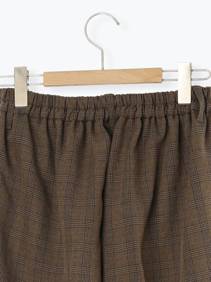 カチオン染めチェックパンツ(グレー/ベージュ/ブラウン/ネイビー)|Samansa Mos2 blue(サマンサモスモス ブルー)通販