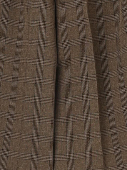 カチオン染めチェックパンツ(グレー/ベージュ/ブラウン/ネイビー)|Samansa Mos2 blue(サマンサモスモス ブルー)通販