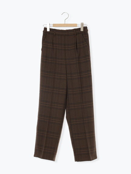 カチオン染めチェックパンツ(グレー/ベージュ/ブラウン/ネイビー)|Samansa Mos2 blue(サマンサモスモス ブルー)通販