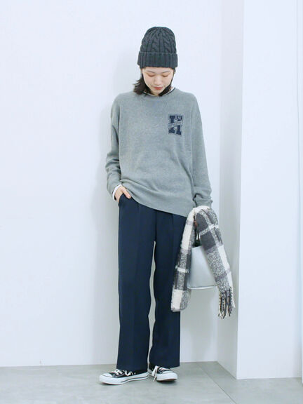 カチオン染めチェックパンツ(グレー/ベージュ/ブラウン/ネイビー)|Samansa Mos2 blue(サマンサモスモス ブルー)通販