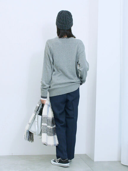 カチオン染めチェックパンツ(グレー/ベージュ/ブラウン/ネイビー)|Samansa Mos2 blue(サマンサモスモス ブルー)通販