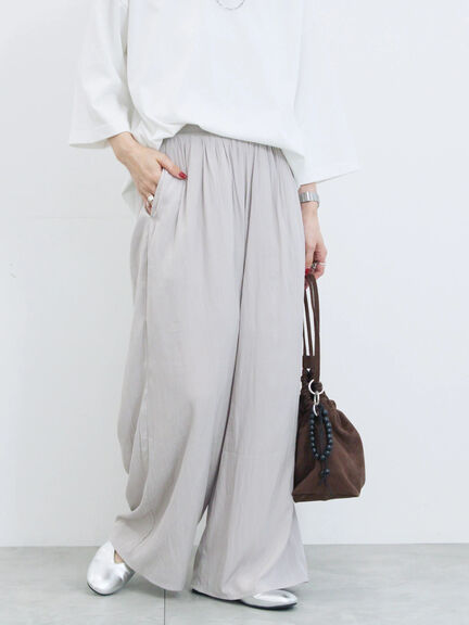 ◎ビンテージサテンイージーパンツ(グレー/ブラック/ブラウン)|Samansa Mos2 blue(サマンサモスモス ブルー)通販