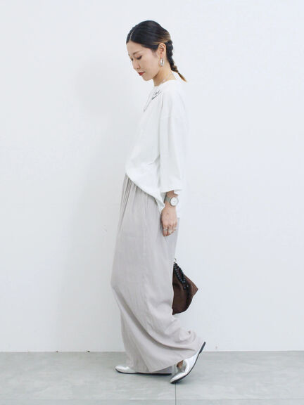 ◎ビンテージサテンイージーパンツ(グレー/ブラック/ブラウン)|Samansa Mos2 blue(サマンサモスモス ブルー)通販