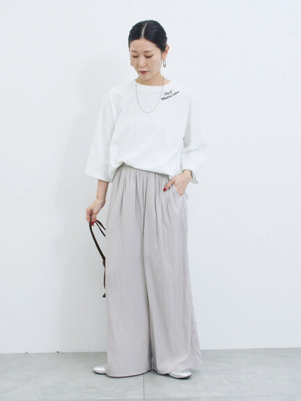 ◎ビンテージサテンイージーパンツ(グレー/ブラック/ブラウン)|Samansa Mos2 blue(サマンサモスモス ブルー)通販