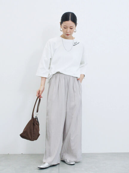 ◎ビンテージサテンイージーパンツ(グレー/ブラック/ブラウン)|Samansa Mos2 blue(サマンサモスモス ブルー)通販