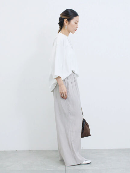 ◎ビンテージサテンイージーパンツ(グレー/ブラック/ブラウン)|Samansa Mos2 blue(サマンサモスモス ブルー)通販