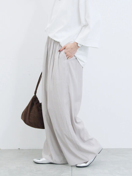 ◎ビンテージサテンイージーパンツ(グレー/ブラック/ブラウン)|Samansa Mos2 blue(サマンサモスモス ブルー)通販