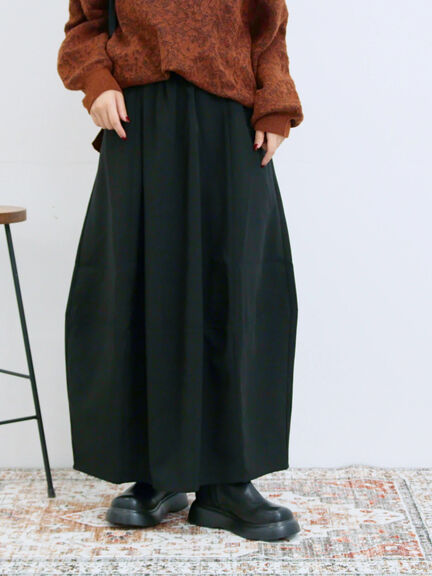 ギャザーコクーンスカート(ブラック/ブラウン/カーキ)|Samansa Mos2 blue(サマンサモスモス ブルー)通販