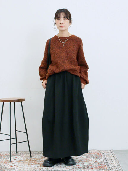 ギャザーコクーンスカート(ブラック/ブラウン/カーキ)|Samansa Mos2 blue(サマンサモスモス ブルー)通販