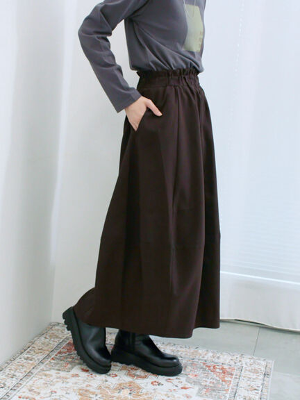 ギャザーコクーンスカート(ブラック/ブラウン/カーキ)|Samansa Mos2 blue(サマンサモスモス ブルー)通販