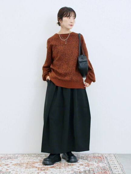 ギャザーコクーンスカート(ブラック/ブラウン/カーキ)|Samansa Mos2 blue(サマンサモスモス ブルー)通販