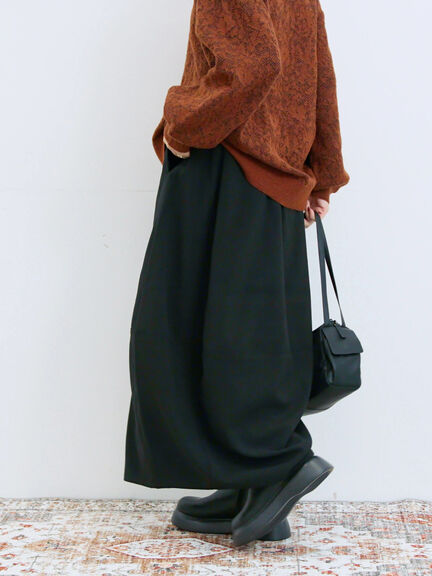 ギャザーコクーンスカート(ブラック/ブラウン/カーキ)|Samansa Mos2 blue(サマンサモスモス ブルー)通販