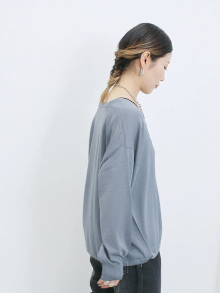 裾ドロストニットカーディガン(ブラック/ベージュ/ブルー)|Samansa Mos2 blue(サマンサモスモス ブルー)通販