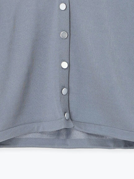 裾ドロストニットカーディガン(ブラック/ベージュ/ブルー)|Samansa Mos2 blue(サマンサモスモス ブルー)通販